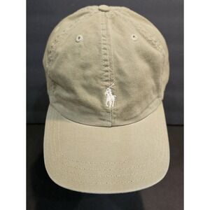 Polo Ralph Lauren Hat Army Green Pony Logo Chino Adjustable Strapback Cap